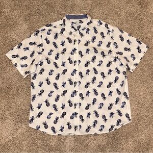 Crown & Ivy Printed Poplin Collared Shirt